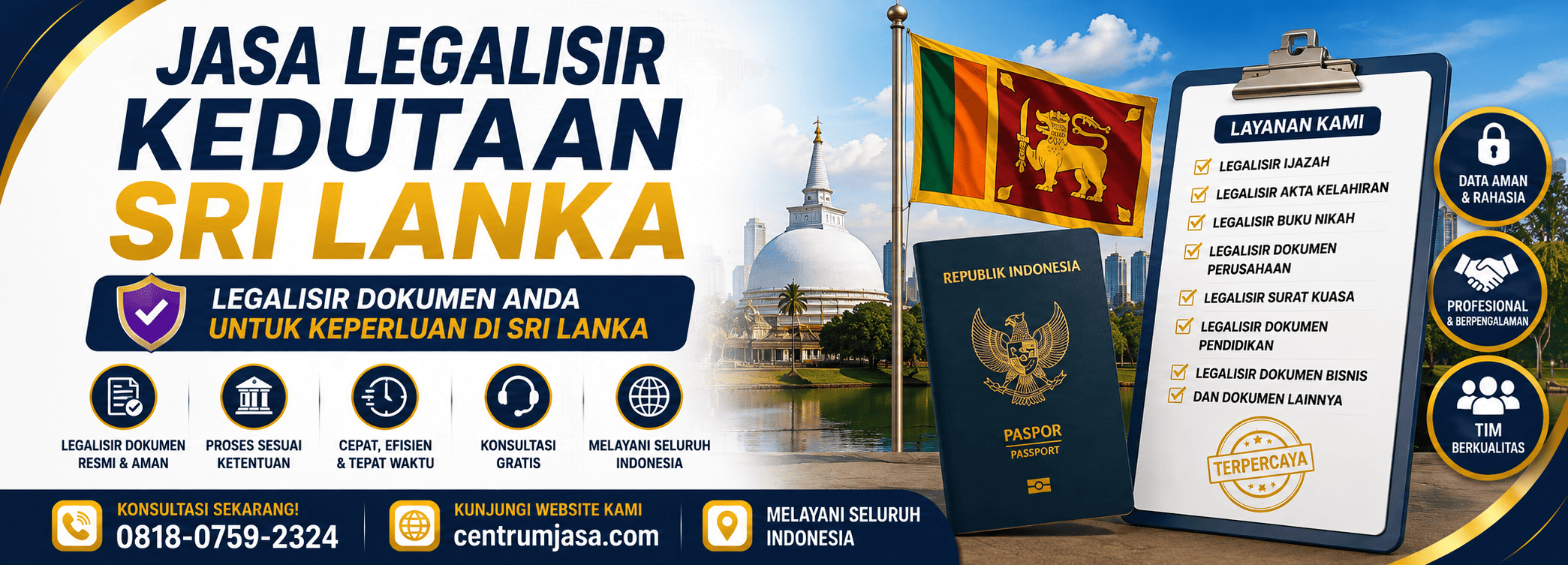 Jasa Legalisir Kedutaan Sri Lanka